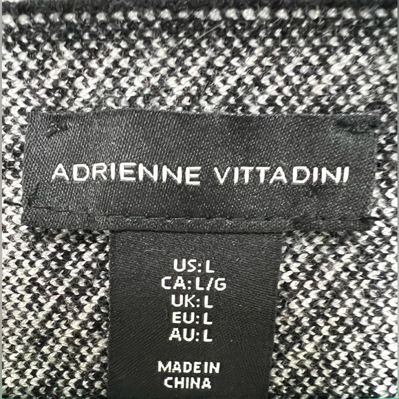 Handmade Decorated Ugly Christmas Tree Sweater Black & White Size L - Picture 6 of 7